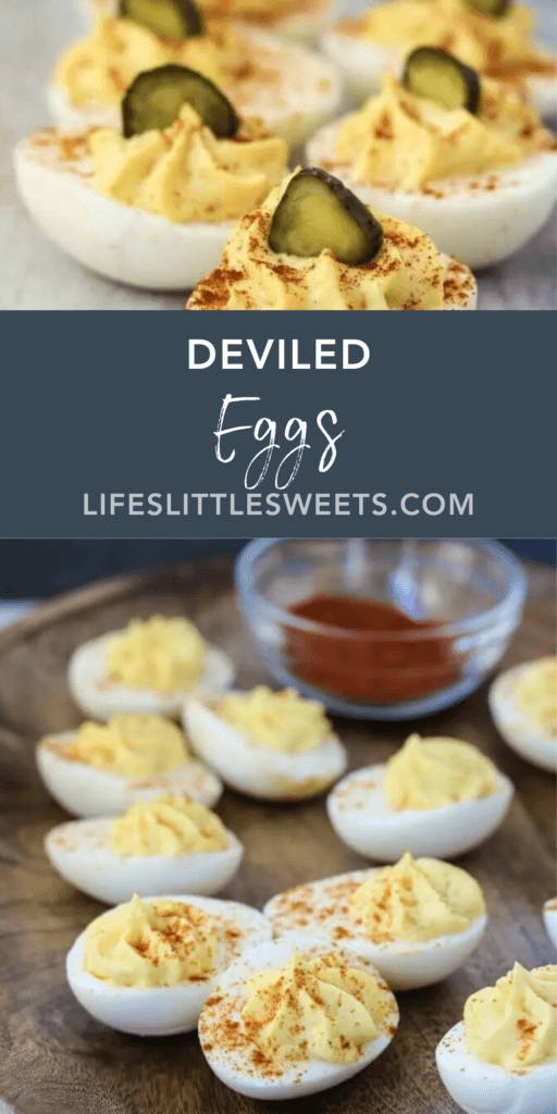 Deviled Eggs with text overlay