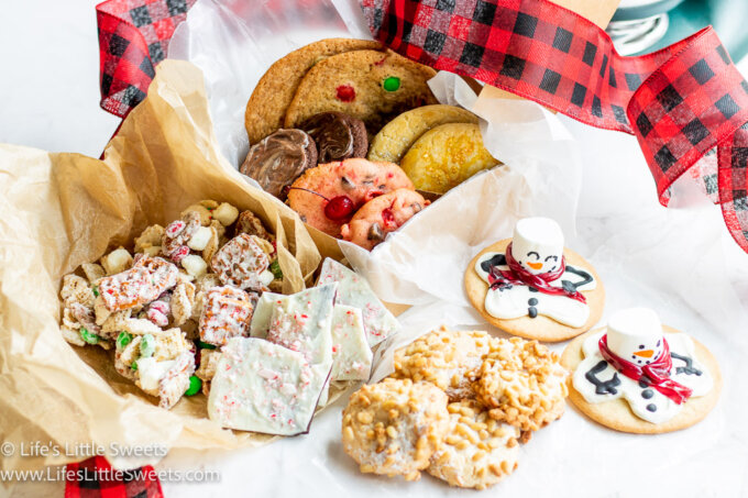 a variety of Christmas cookies and sweet treats