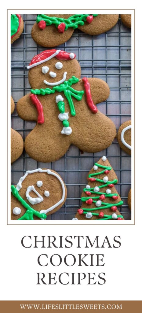 Christmas Cookie Recipes Pinterest pin with text