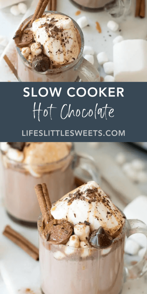Epic Slow Cooker Hot Chocolate with text overlay