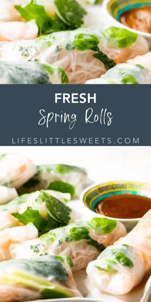 fresh spring rolls with text overlay