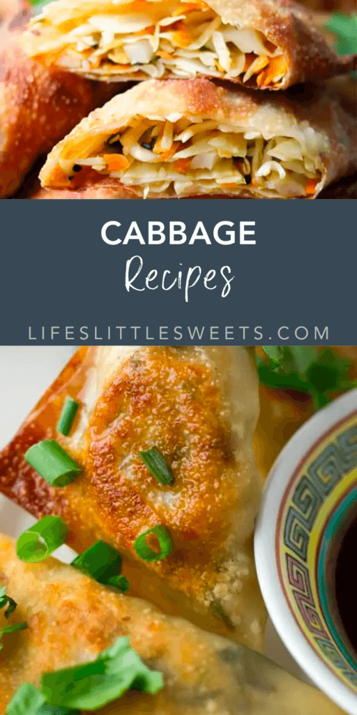 cabbage recipes with text overlay