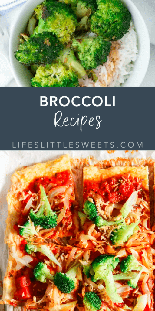 broccoli recipes with text overlay