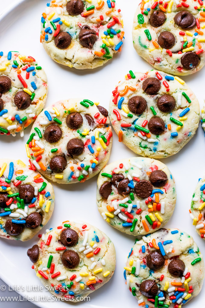 cake mix cookies on a white plate