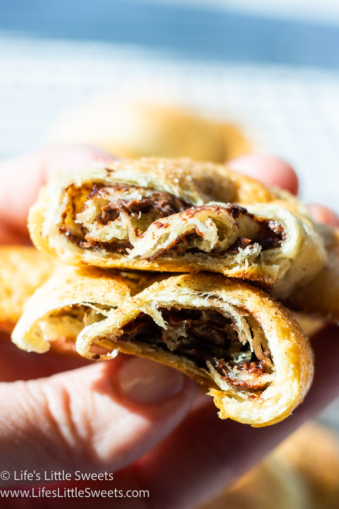 an up close photo of Nutella Crescent Rolls