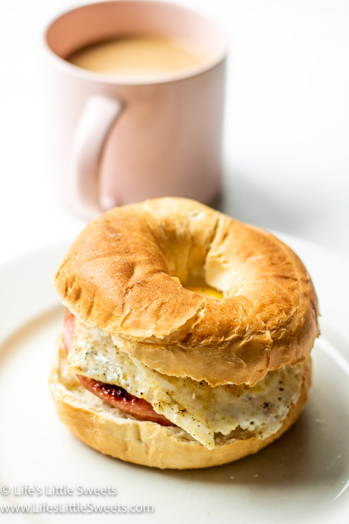 a pork roll bagel sandwich