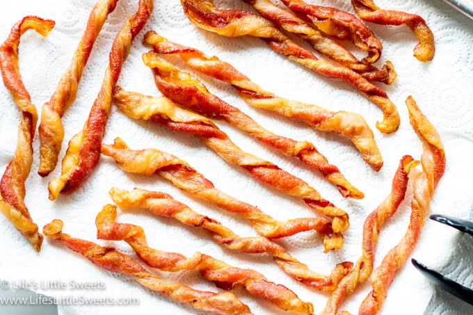 an overhead of bacon twists