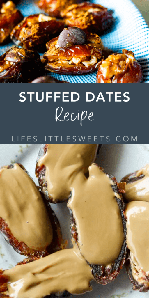 stuffed dates recipes with text overlay