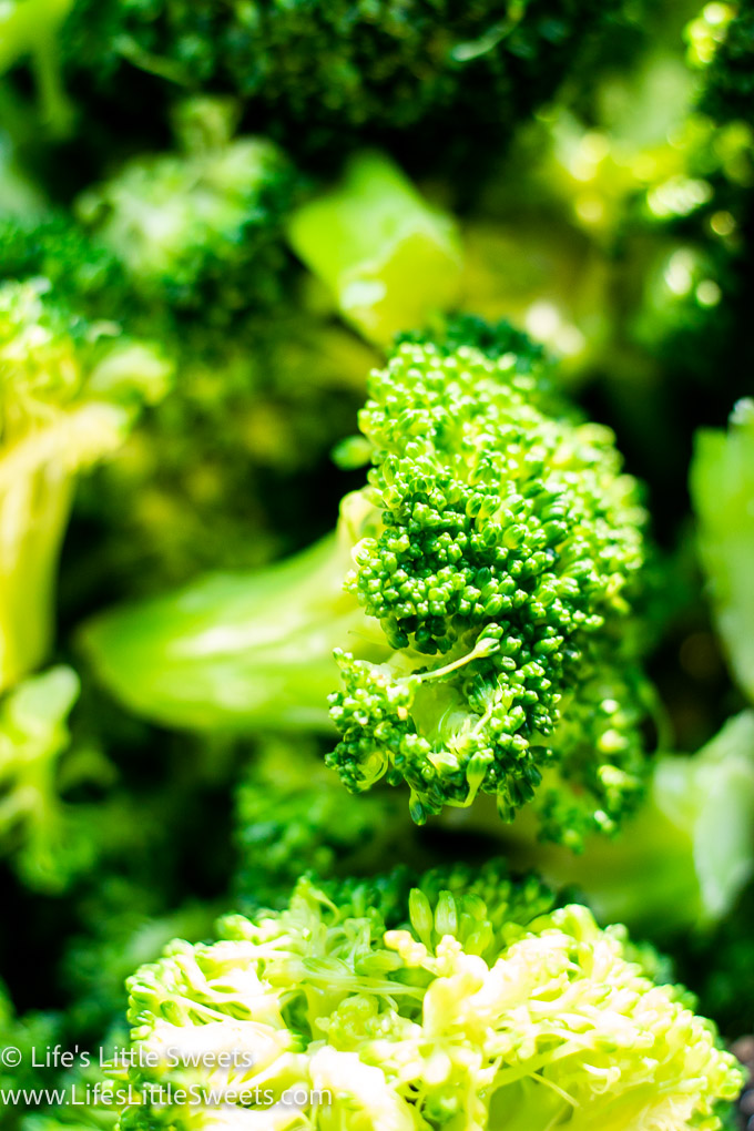 green parboiled broccoli floret