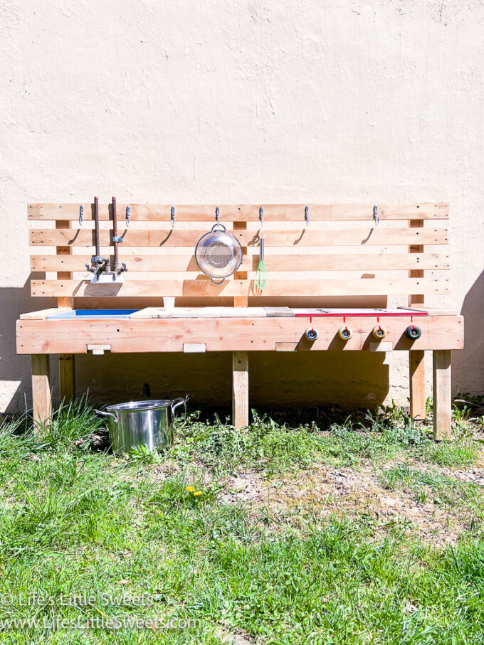 a large homemade Mud Kitchen