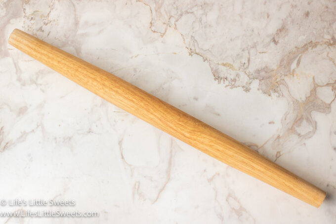 a wooden tapered rolling pin