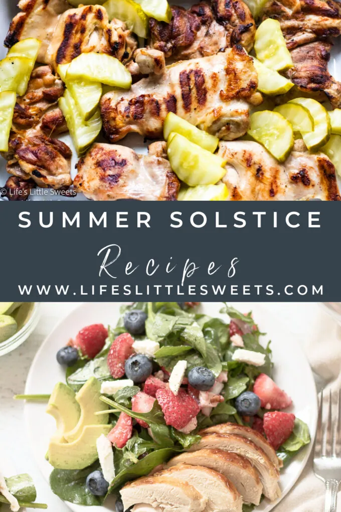 Summer Solstice recipes photos with text