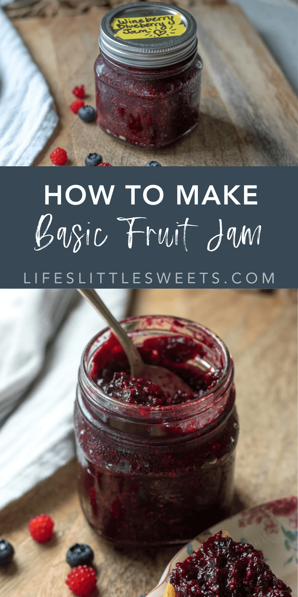 How to Make Basic Fruit Jam without Pectin with text overlay