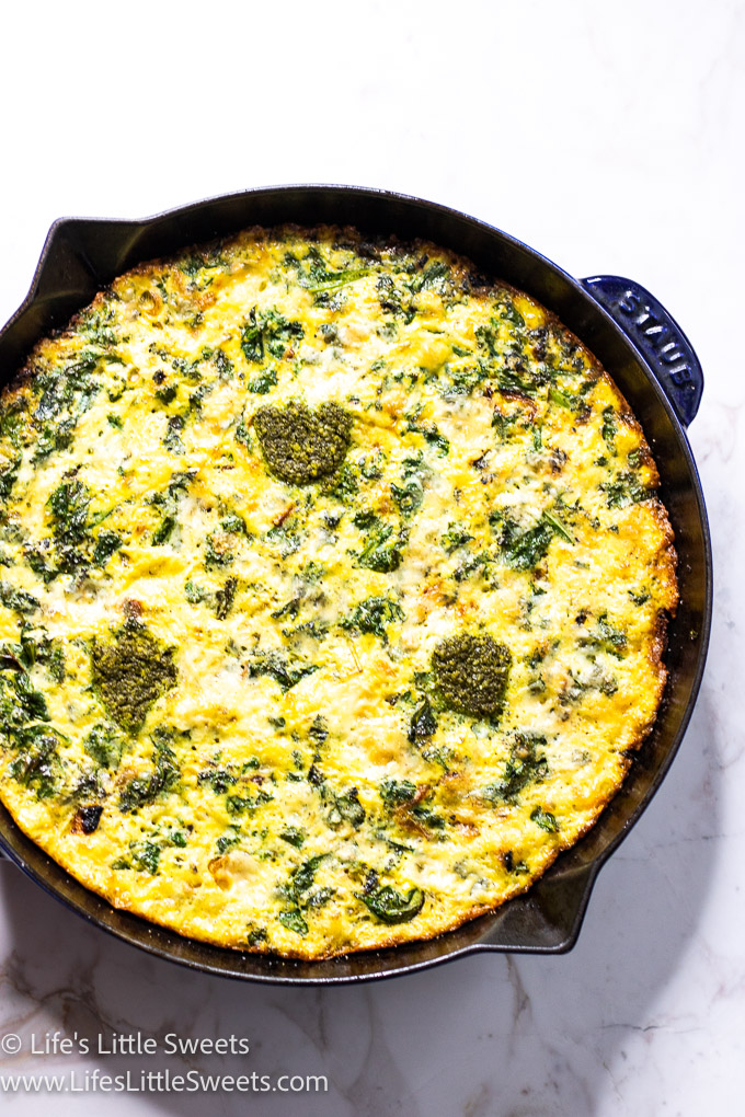 an overhead view of a Frittata