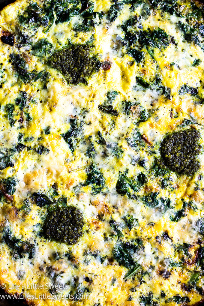 a close up view of a Frittata