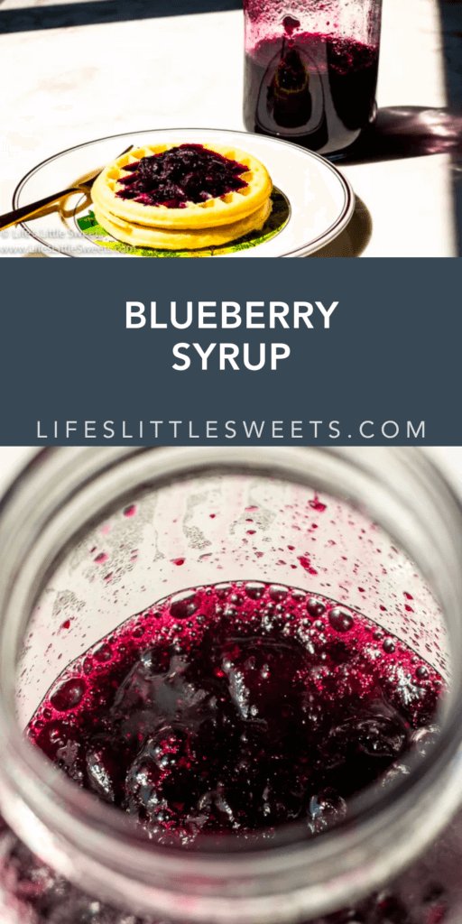 blueberry syrup with text overlay