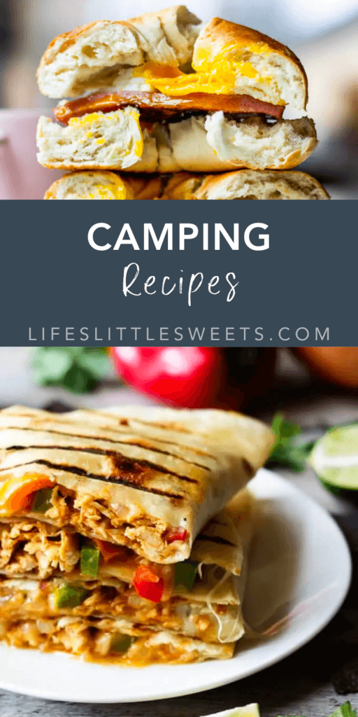 camping recipes with text overlay