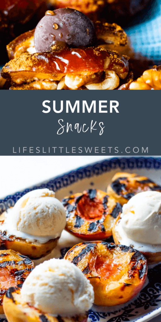 Summer snacks with text overlay
