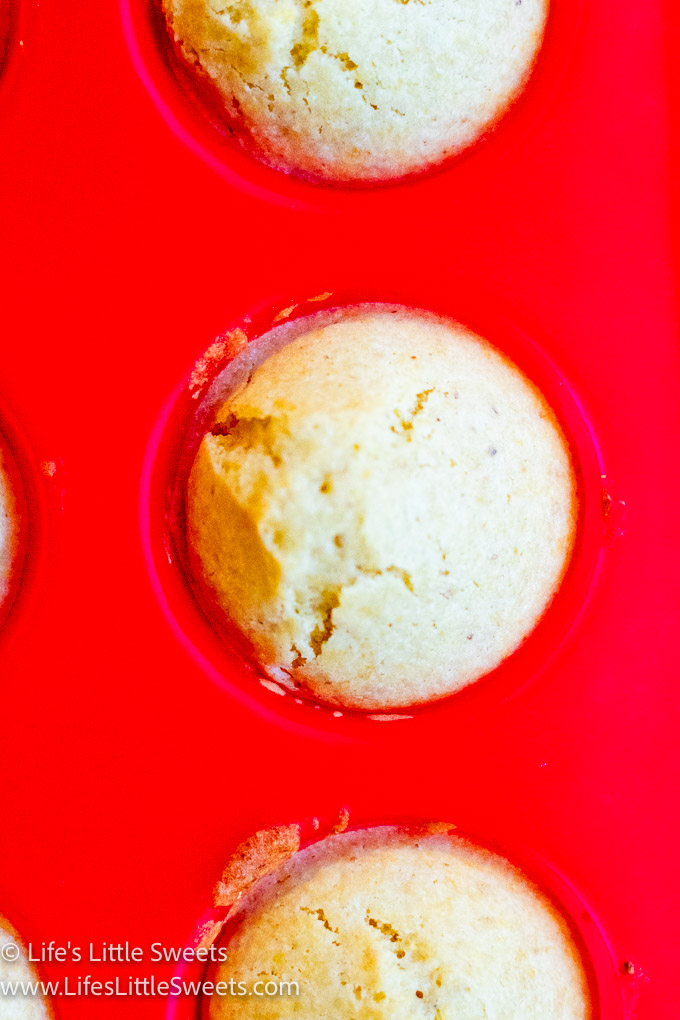 up close view, overhead of some mini cornbread muffins