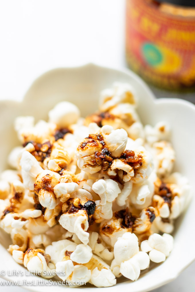 Popcorn with Chili Crisp oil on top