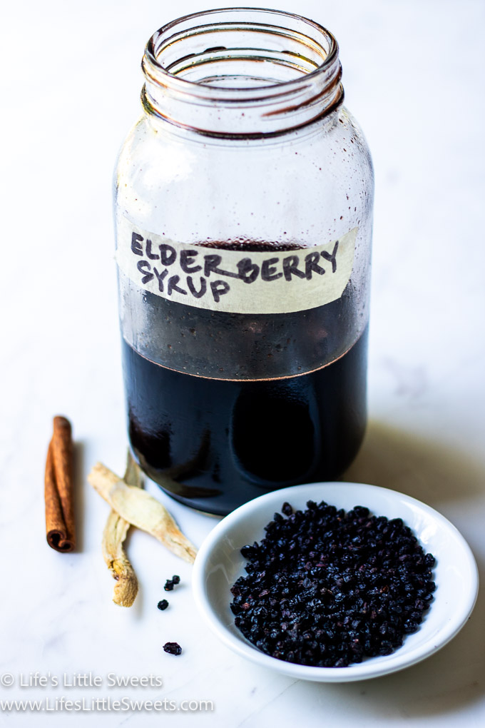 Elderberry Syrup recipe with ingredients