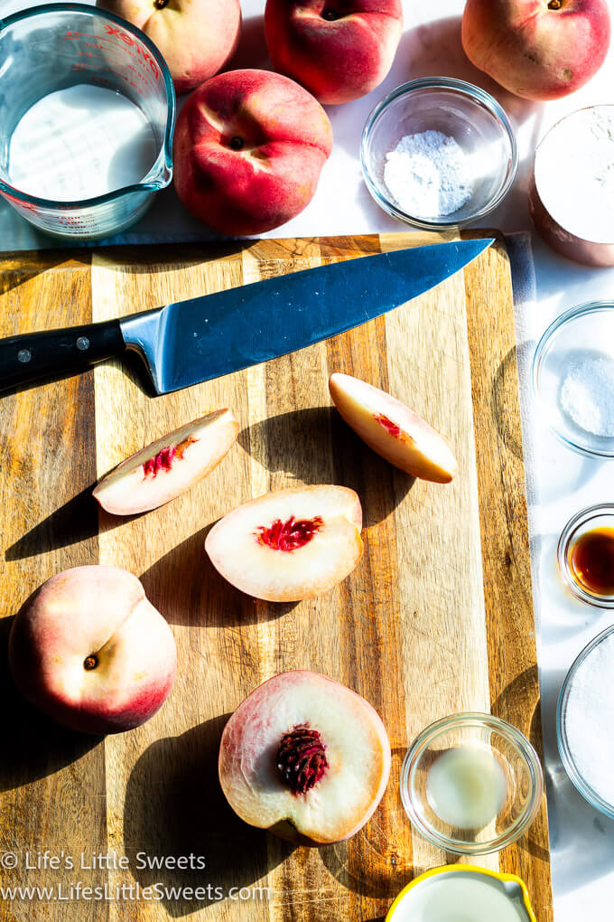 Ingredients for a Peach slump recipe