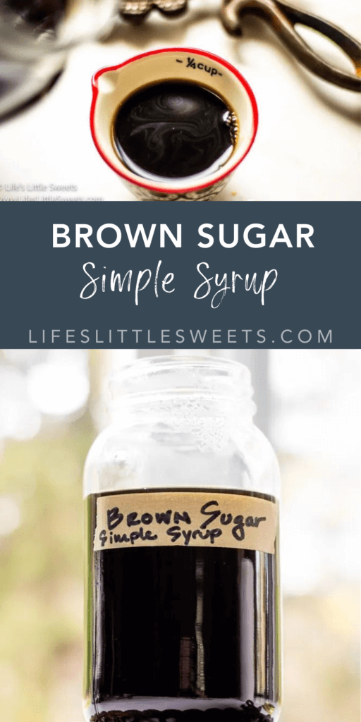 brown sugar simple syrup with text overlay