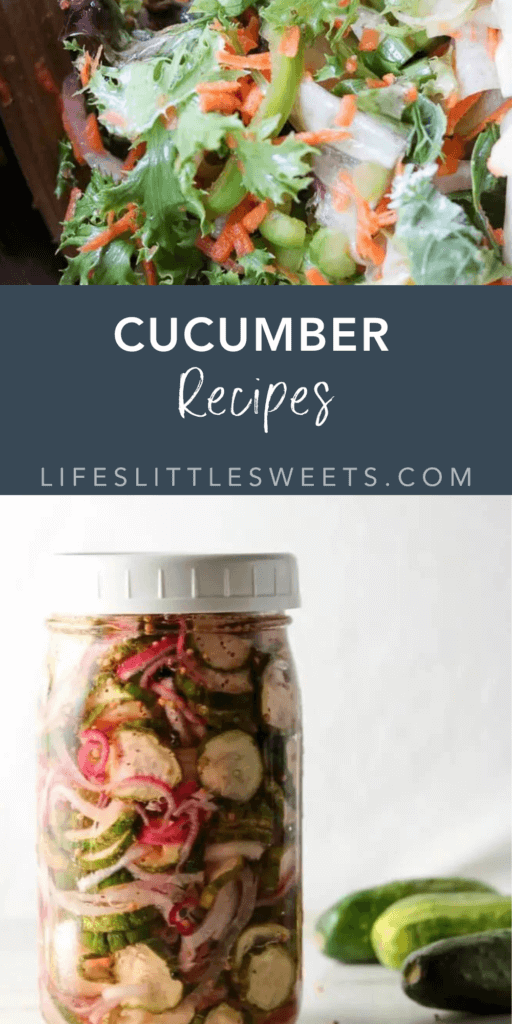 cucumber recipes with text overlay