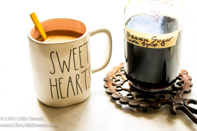 coffee made using brown sugar simple syrup