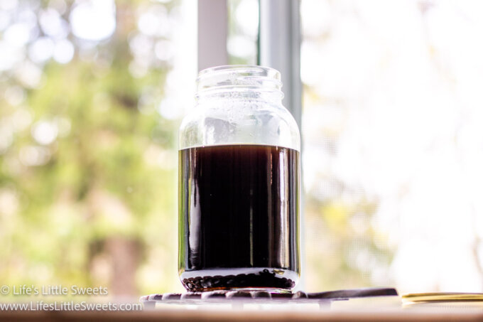 Brown Sugar Simple Syrup in a glass jar