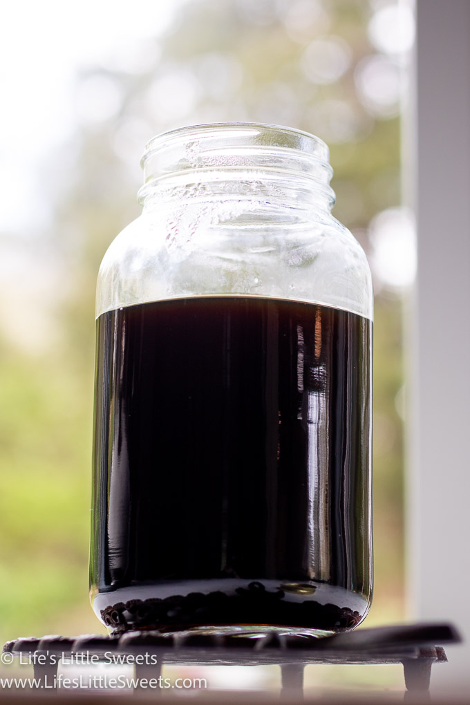 Brown Sugar Simple Syrup in a mason jar