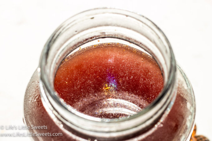 Strawberry Simple Syrup Recipe in a mason jar