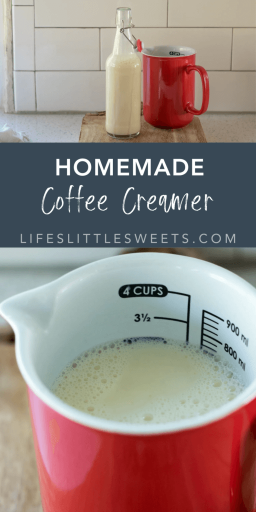 Homemade Coffee Creamer with text overlay
