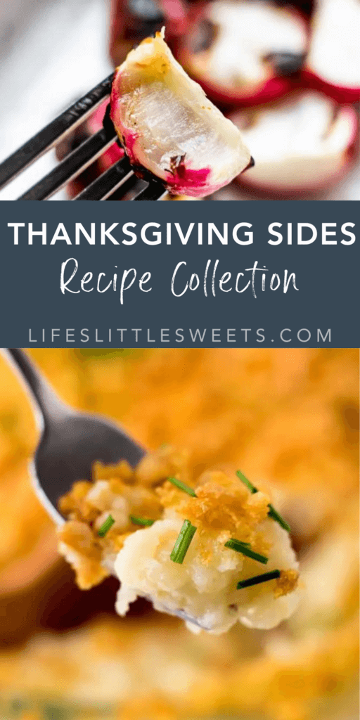 Thanksgiving sides collection with text overlay