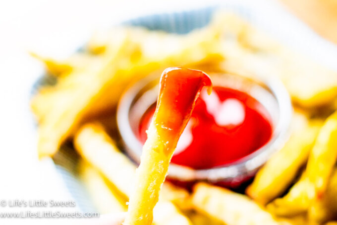 Crinkle Cut Fries with ketchup