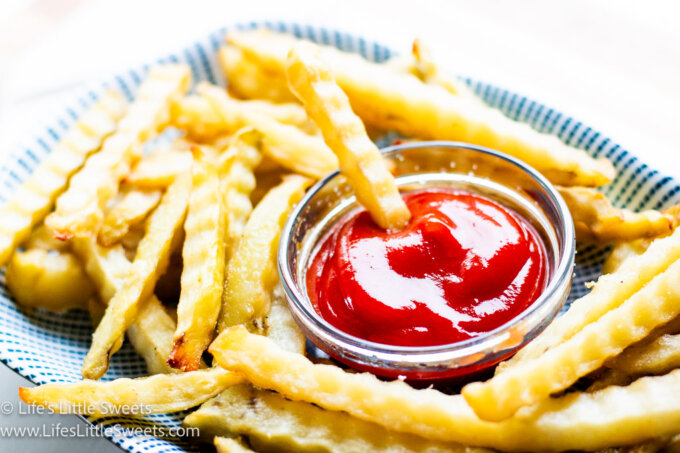 Crinkle Cut Fries with ketchup