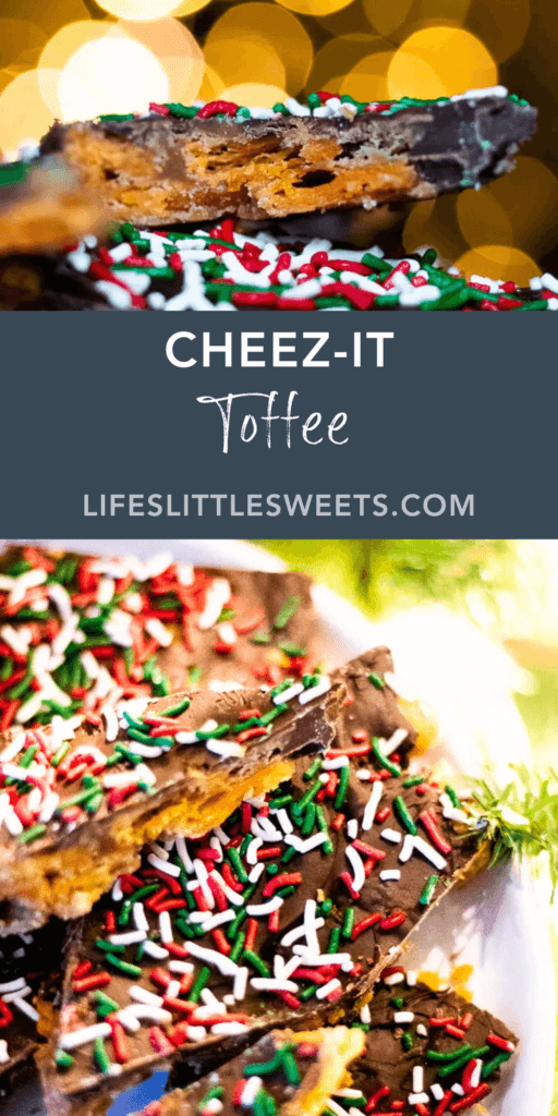 Cheez-It Toffee with text overlay
