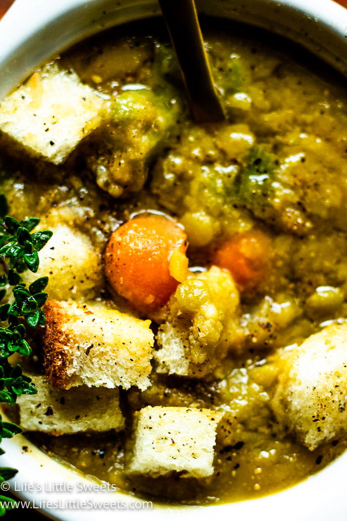 Instant Pot Split Pea Soup Recipe with fresh ground pepper