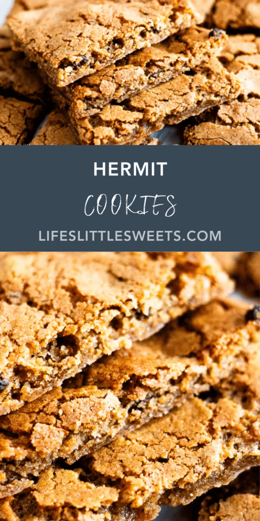 Hermit Cookies with text overlay