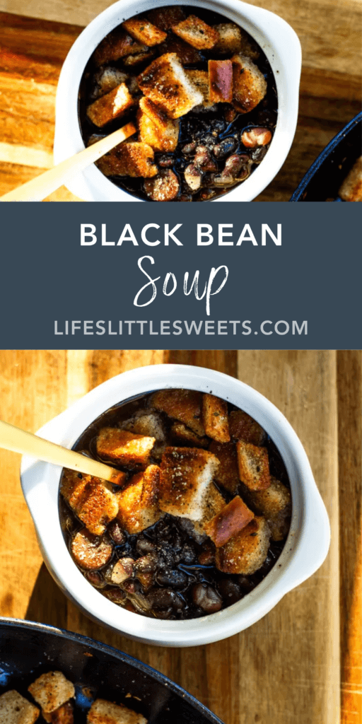 Instant Pot Black Bean Soup with text overlay