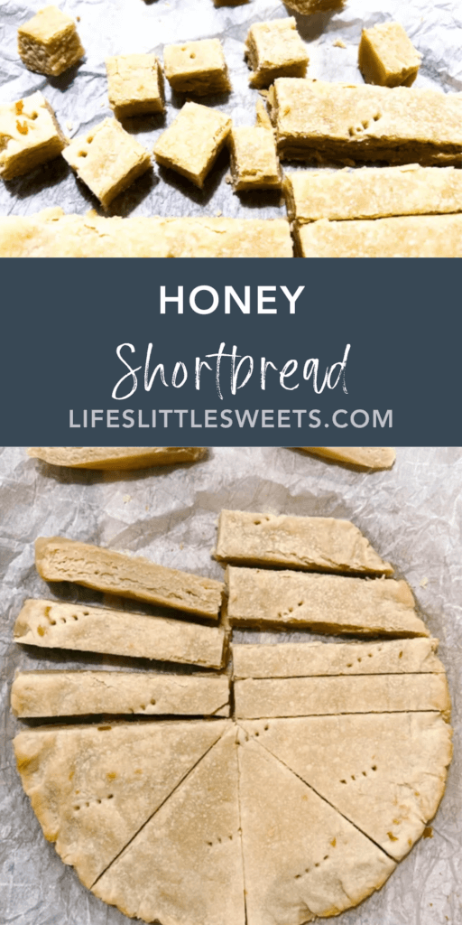 Honey Shortbread with text overlay