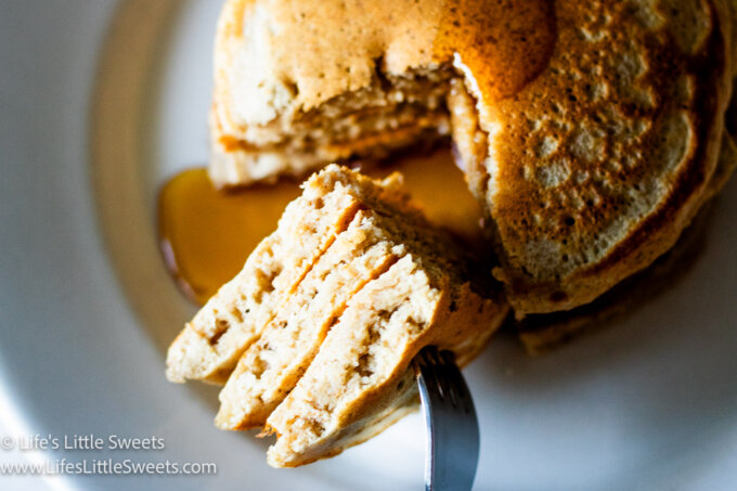 Sourdough Pancakes on a white plate