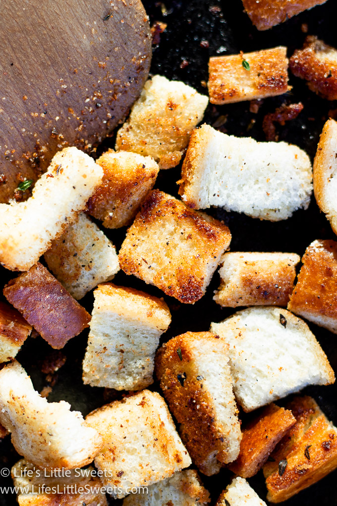 toasty buttery croutons 