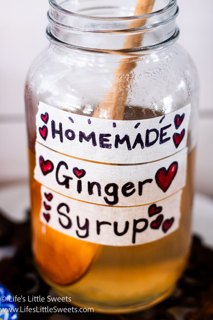 ginger syrup in a mason jar