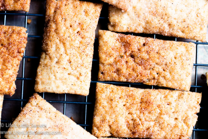 crackers with cinnamon on top