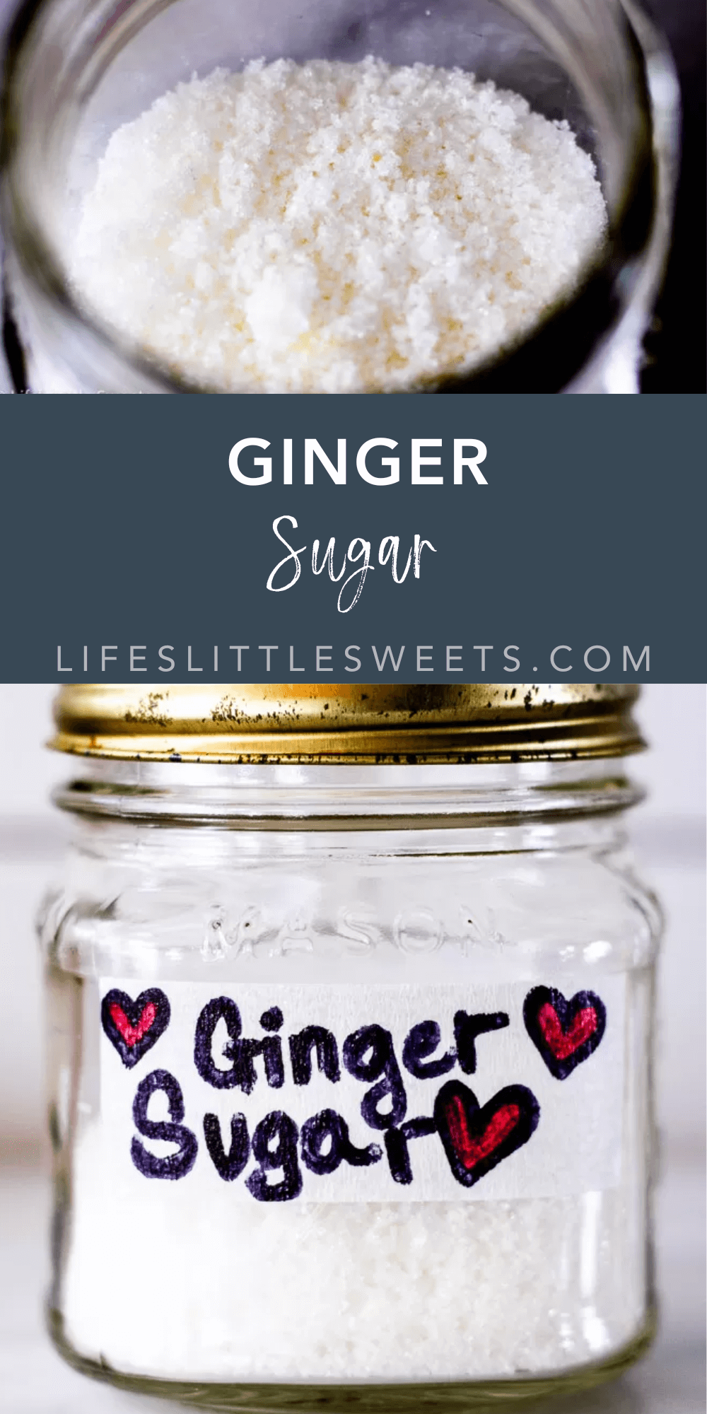 Ginger Sugar Recipe with text overlay
