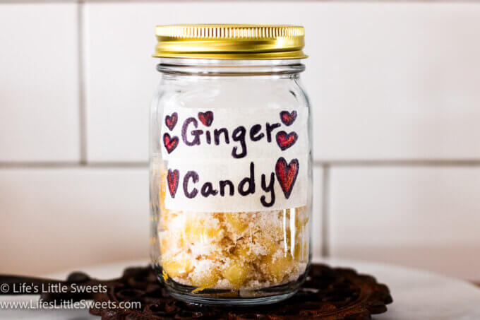 ginger candy in a jar