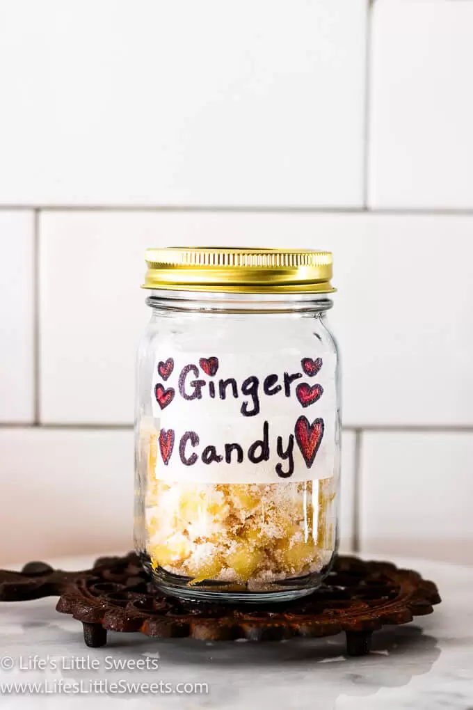 ginger candy in a jar