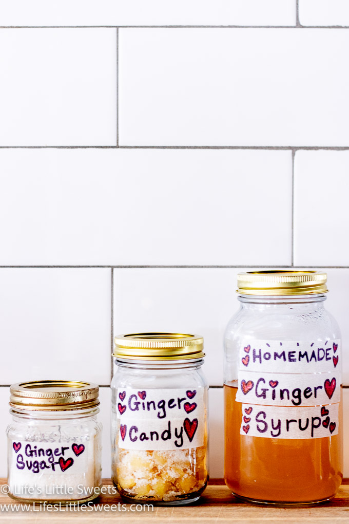 three ginger-infused recipes in a kitchen 